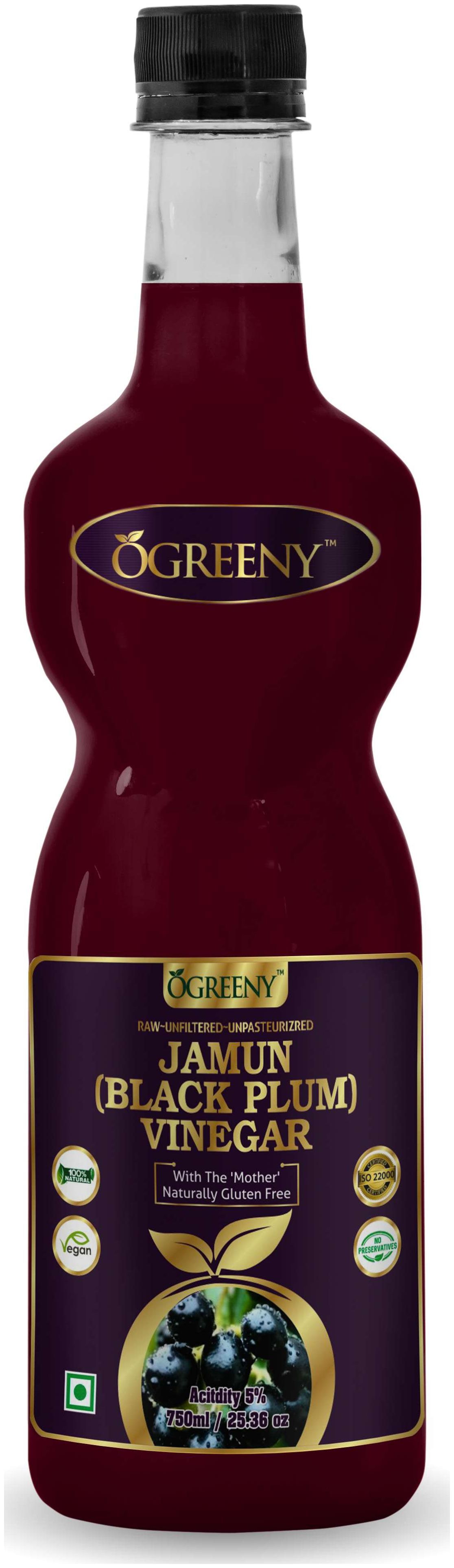 

Ogreeny Jamun Vinegar 750 ml - Raw Unfiltered Undiluted