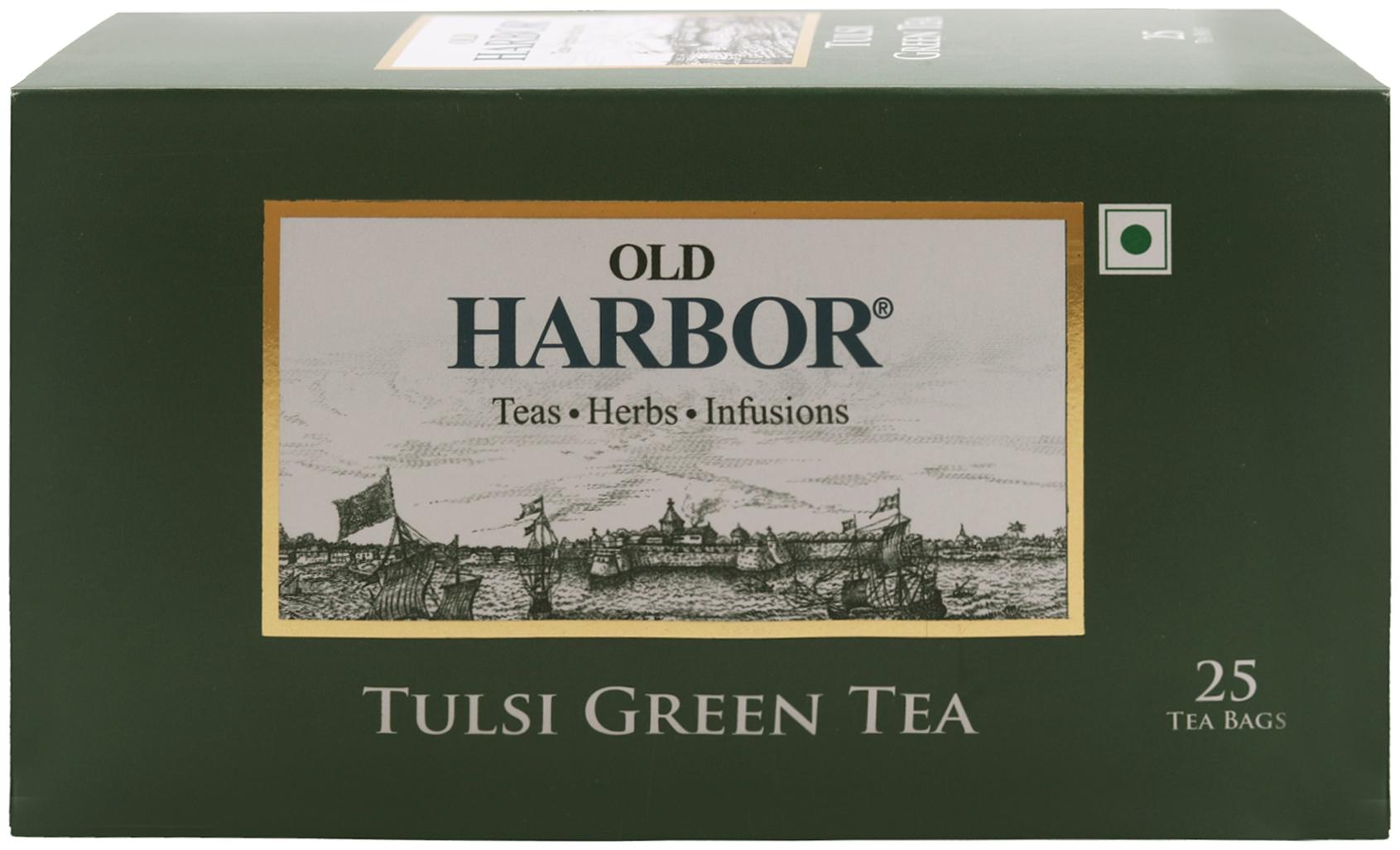 

Old Harbor Tulsi Green Tea 25 Tea Bags (Pack of 1)