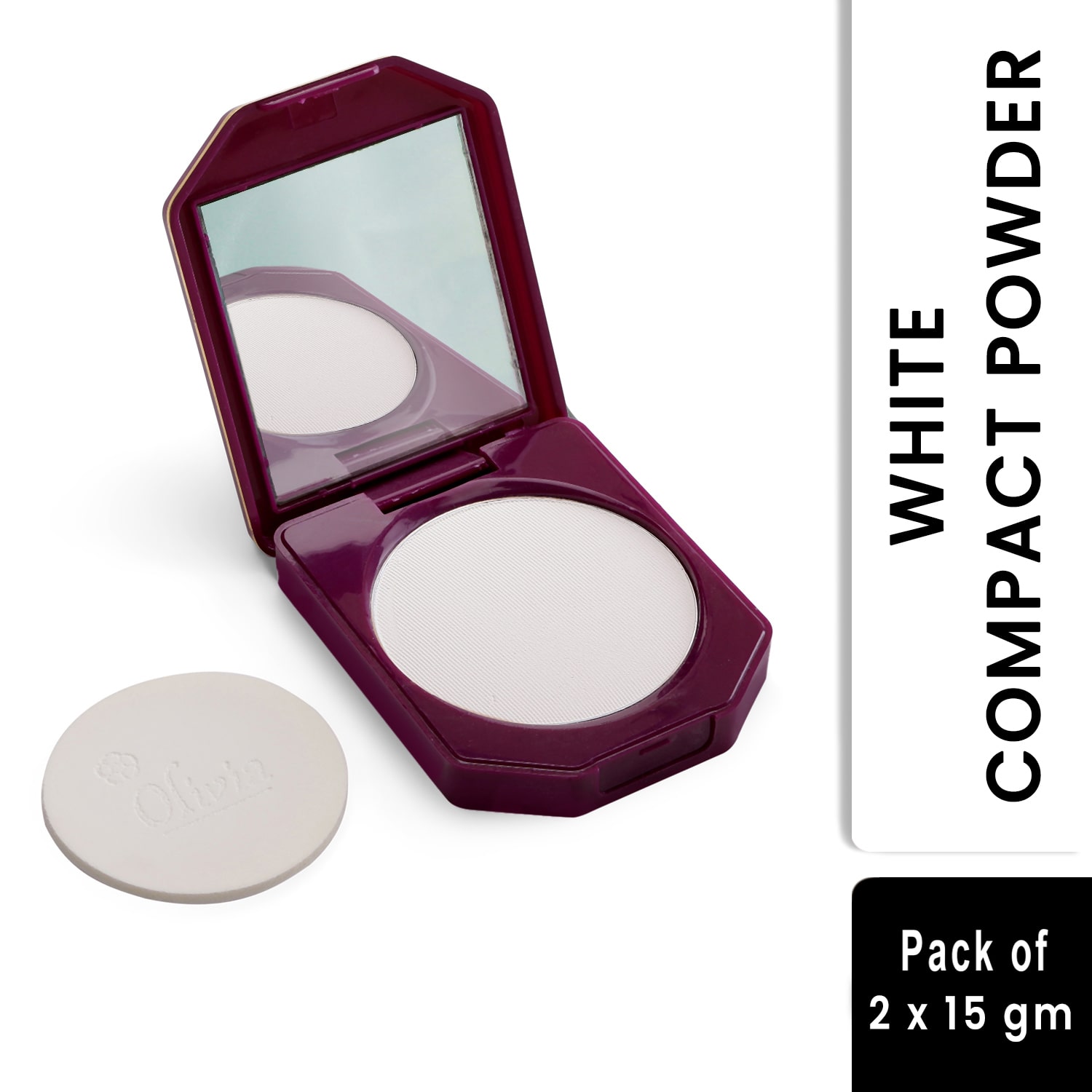

Olivia 100 Oil Free Compact Powder White 15g Shade No 5 - Pack of 2