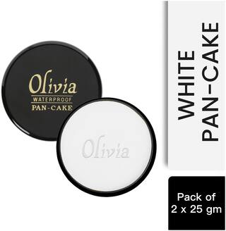 Buy Olivia 100 Waterproof Pan Cake White Makeup Concealer 25g Shade No 20 Pack Of 2 Online At Low Prices In India Paytmmall Com