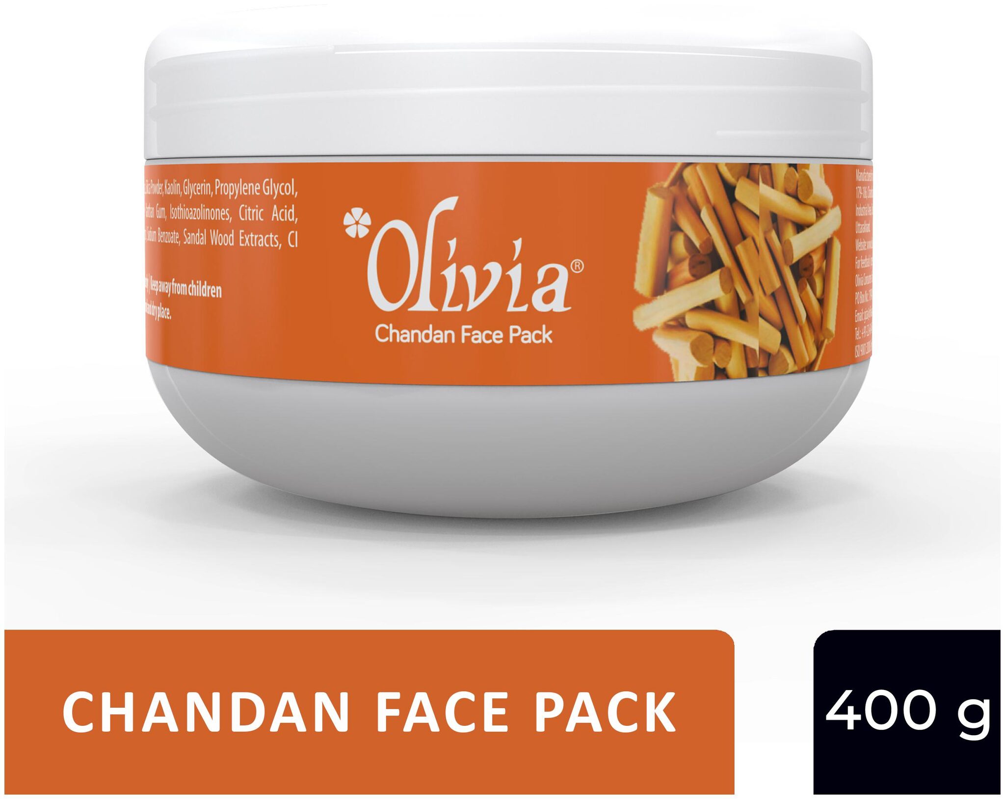 

Olivia Herbal Face Pack with Chandan Extracts Natural Skin Care For Glowing Skin 400g