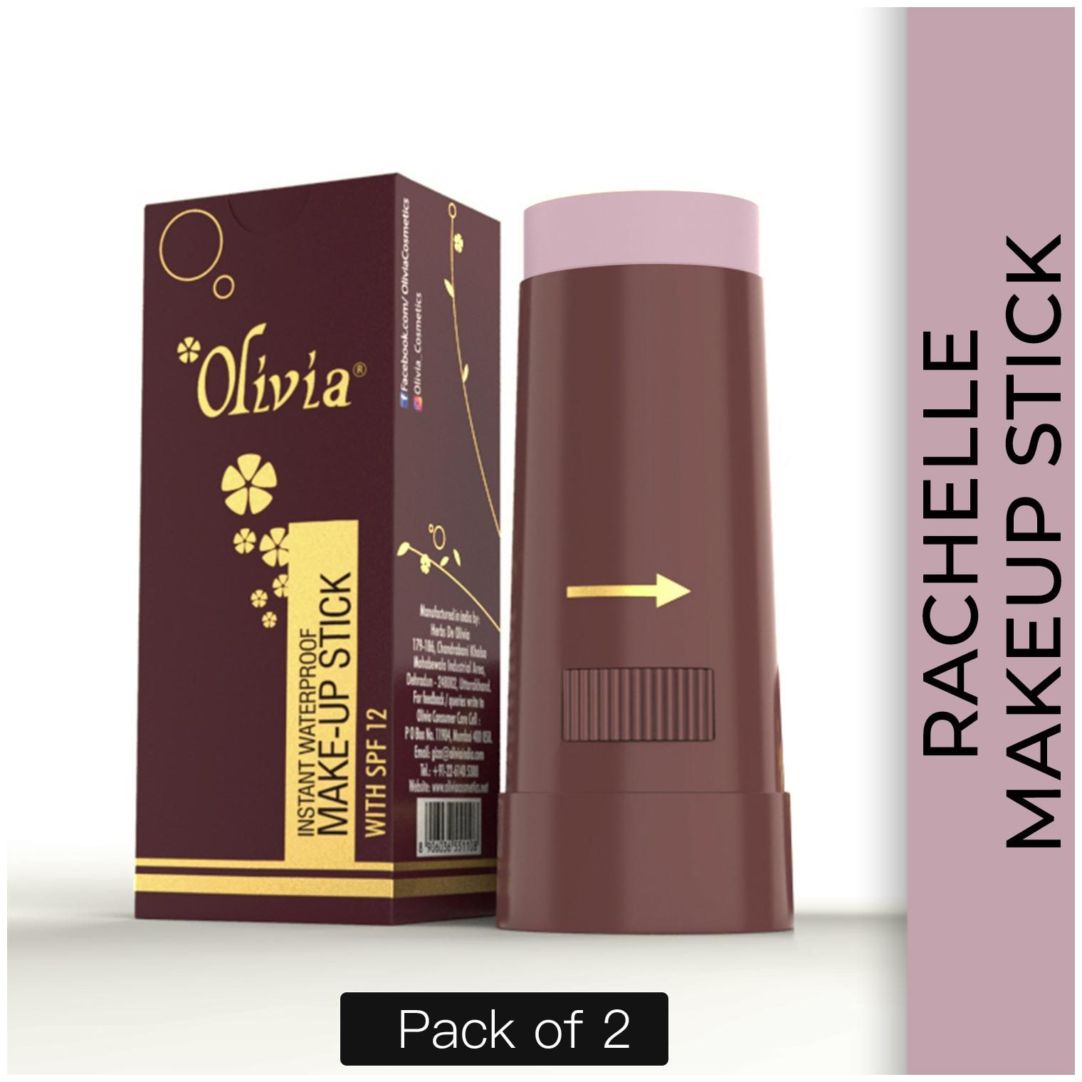 

Olivia Instant Waterproof Makeup Stick Concealer Rachelle 15g Shade No 1 (SPF 12) - Pack of 2
