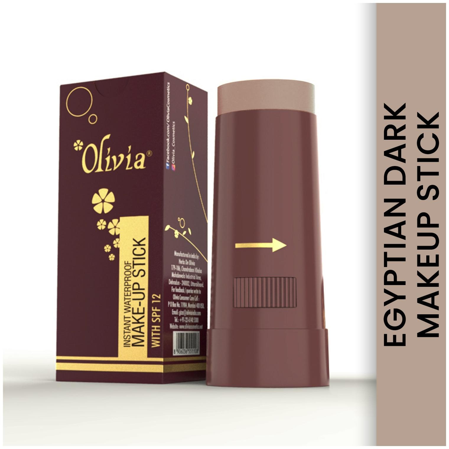 

Olivia Instant Waterproof Makeup Stick Concealer Egyptian Dark 15g Shade No 9 (SPF 12)