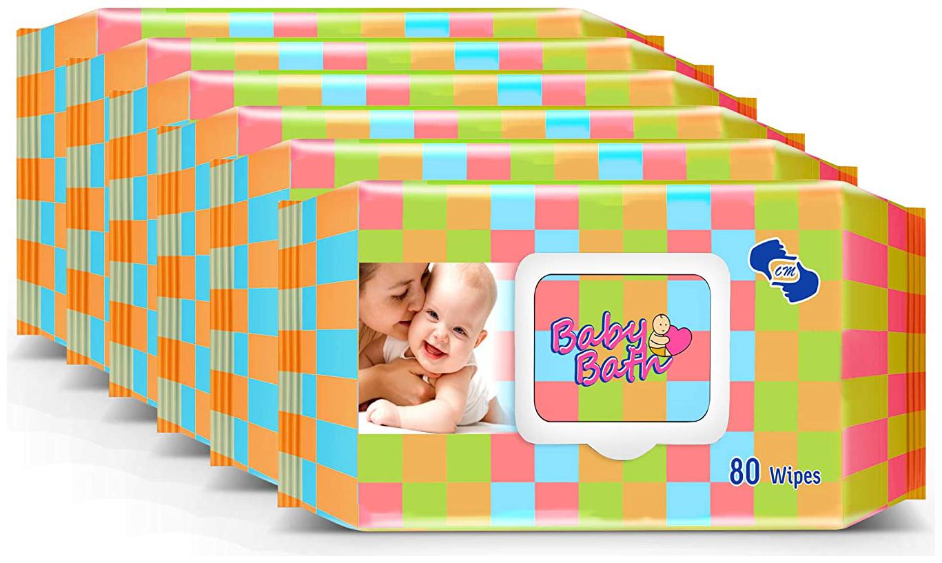

Om Skincare Baby Wipes With Aloe Vera-480 pcs ( Pack of 6 )