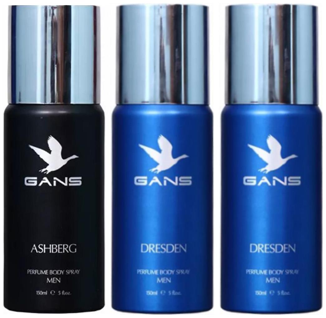 

One ASHBERG Two DRESDEN Perfume Body Spray for Men (Pack of 3)