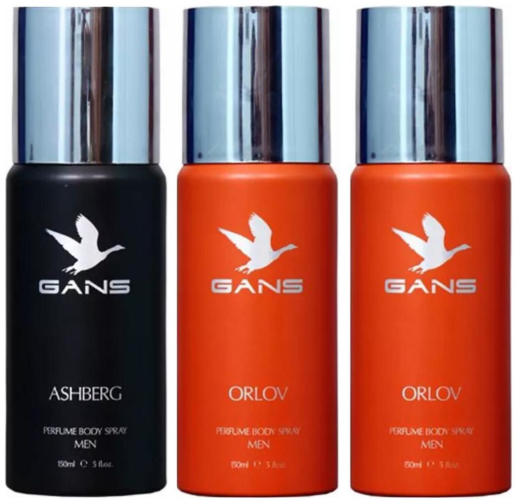 

One ASHBERG Two ORLOV Perfume Body Spray for Men (Pack of 3)
