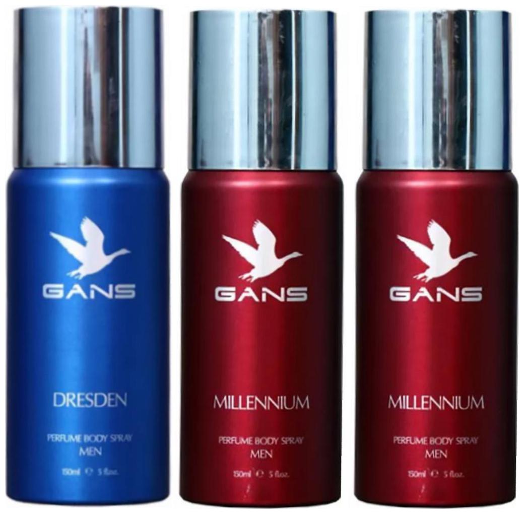 

One DRESDEN Two MILLENNIUM Perfume Body Spray for Men (Pack of 3)