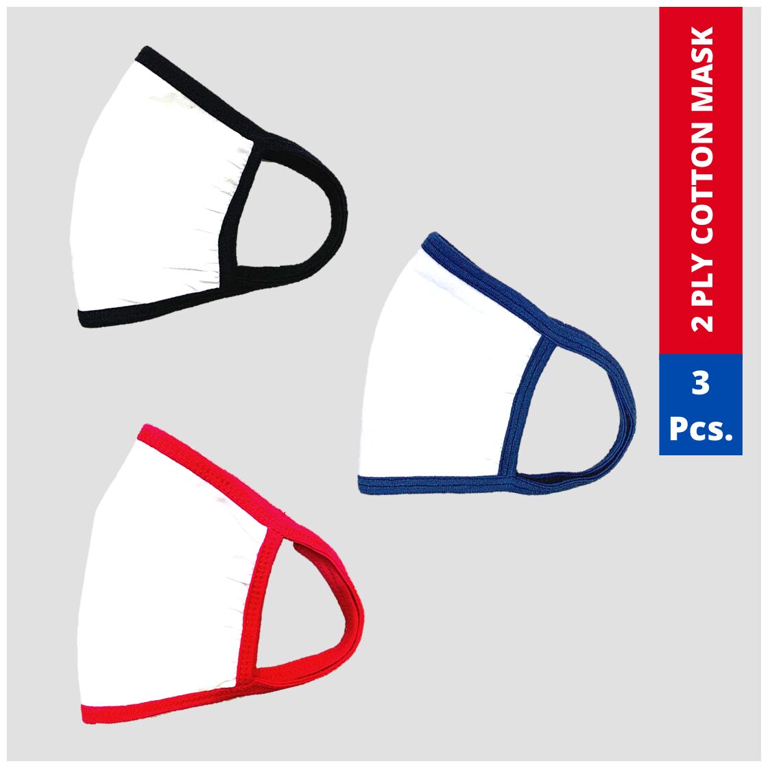 

One Frame Retail Face Mask With Earloop ( Pack Of 3 )