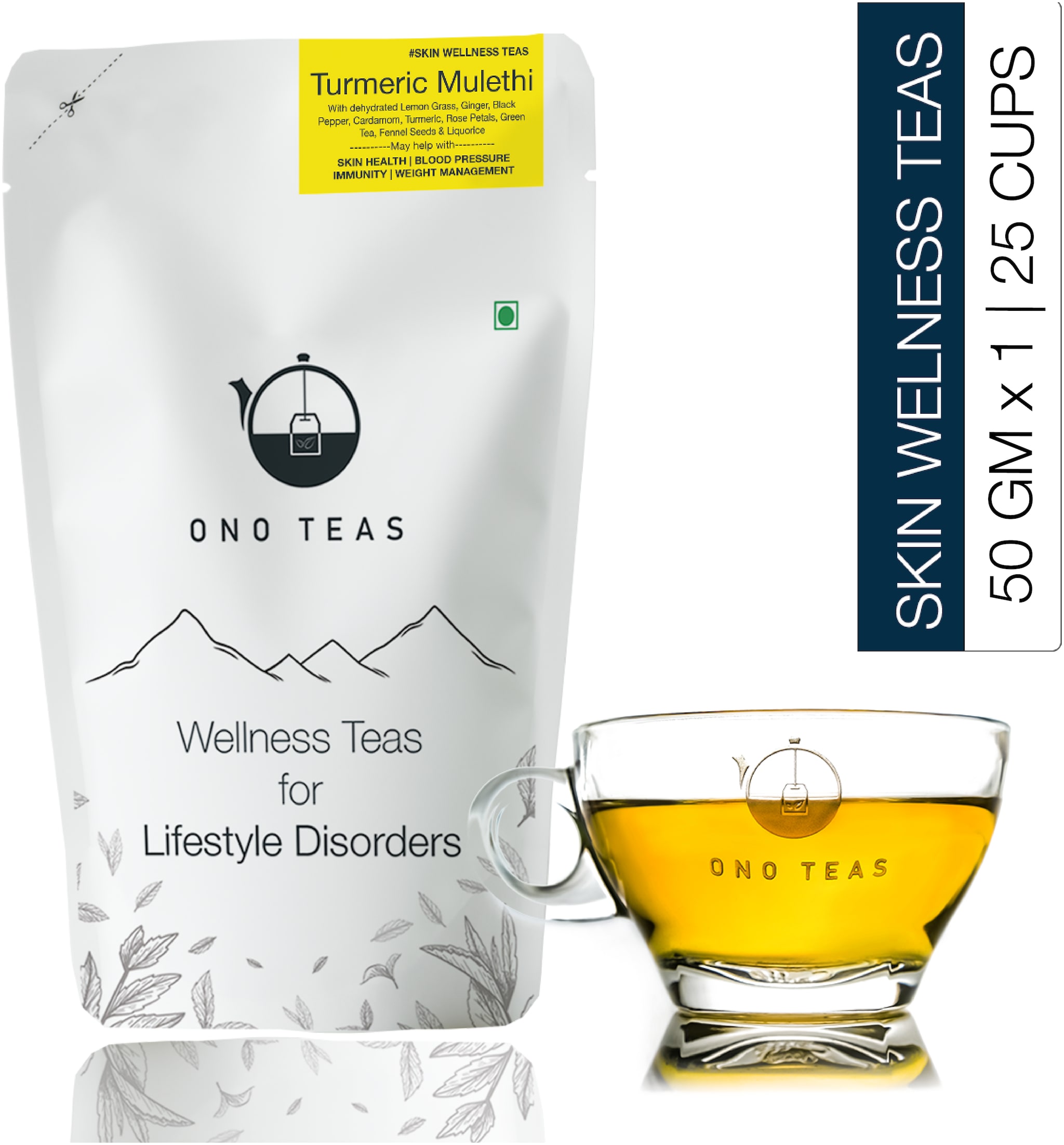 

Ono TeasTurmeric Mulethi Tea - Pack of 1