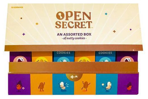 

Open Secret Nutty Cookies Gift Box Choco Almond White Choco Cashew Peanut Butter 150g