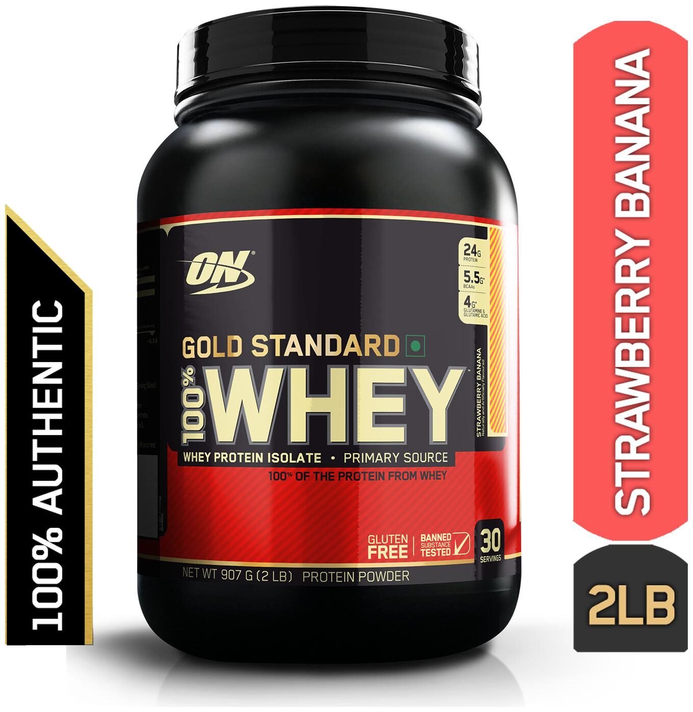 

Optimum Nutrition (On) Gold Standard 100 Whey Protein Powder - 0 90 kg (2 lb) (Strawberry Banana)