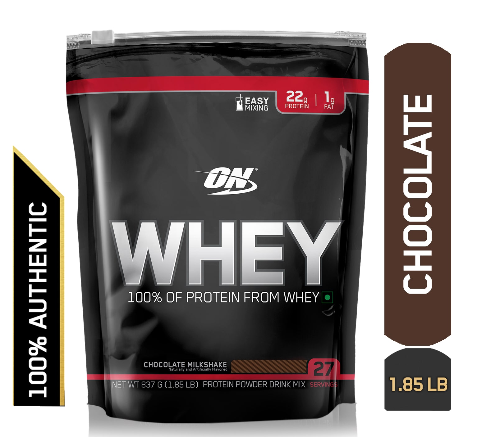 Optimum Nutrition (ON) Whey - 0.83 kg (1.85 lb) (Chocolate)