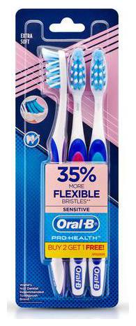 

Oral-B Pro Health Sensitive Toothbrush Soft 3 pcs