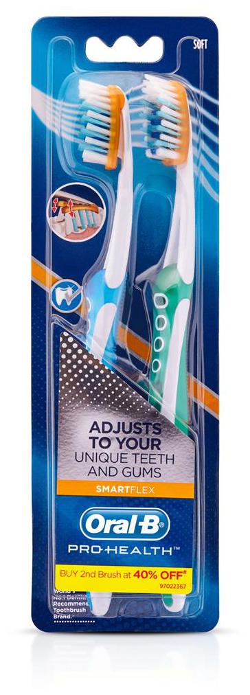 Oral-B Pro health SmartFlex Toothbrush 2 Pc Pack