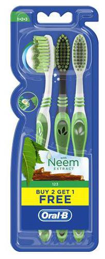 

Oral-B Toothbrush With Neem Extract Soft Toothbrush (Buy 2 Get 1 Free)