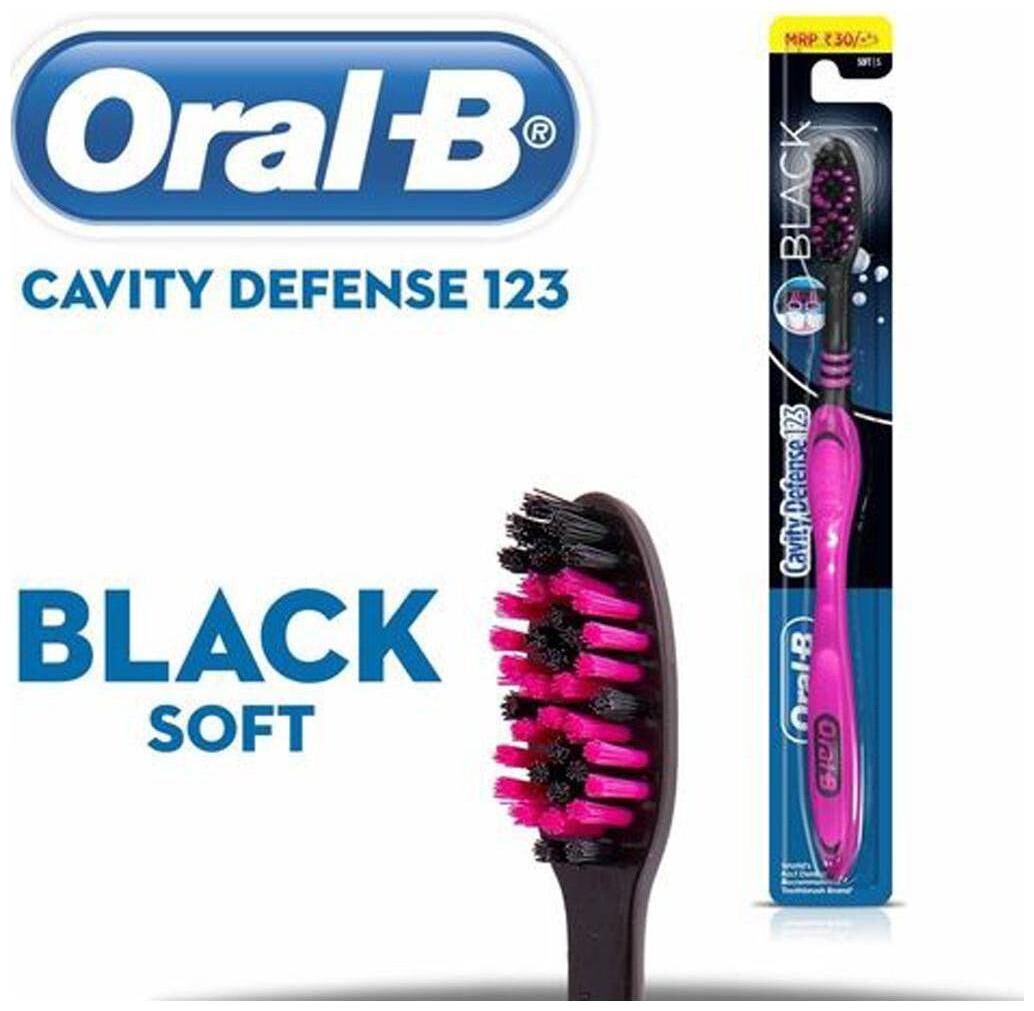 

Oral-B Toothbrush Cavity Defense 123 Soft Black 1 pc