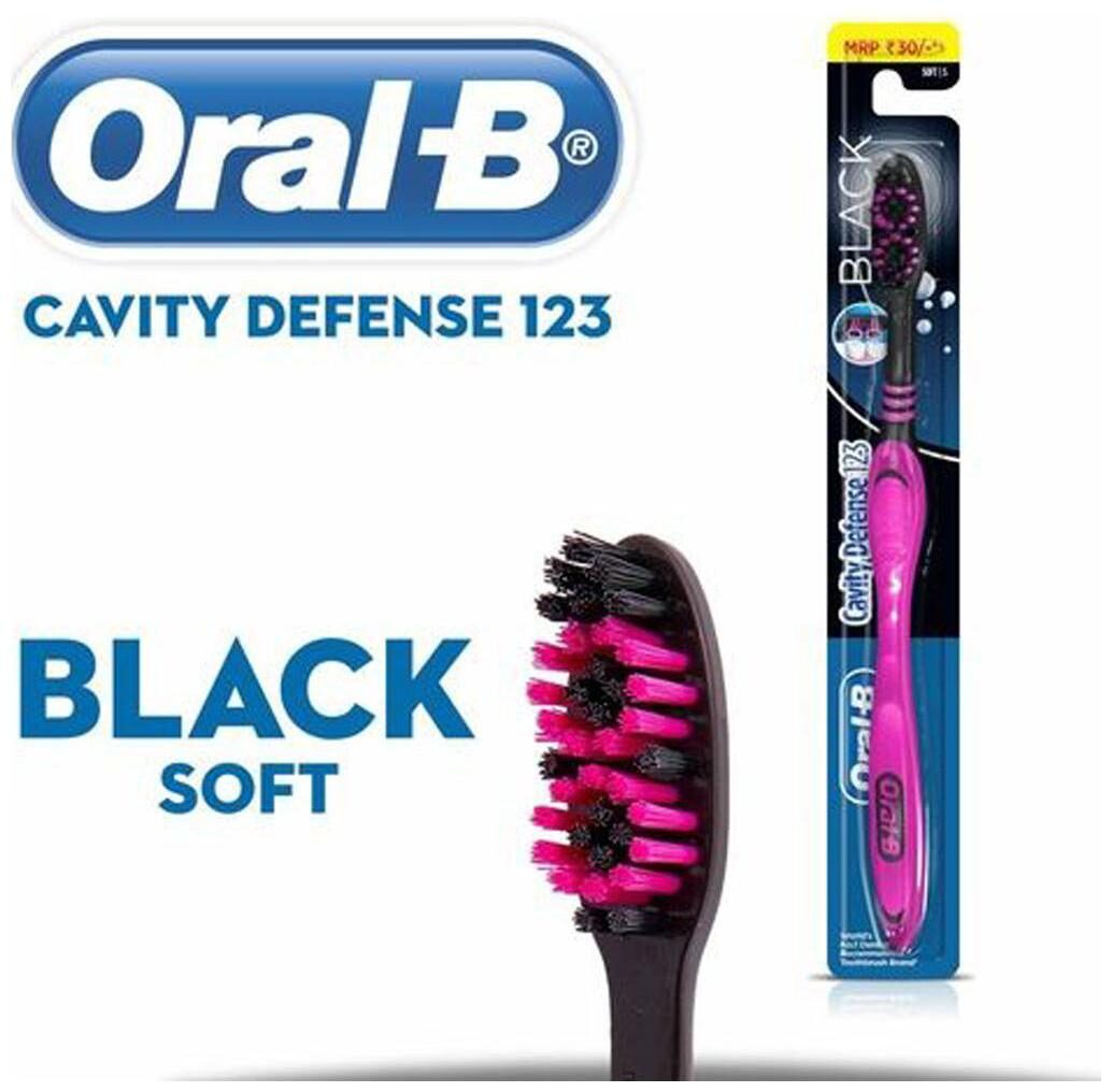 

Oral-B Toothbrush Cavity Defense 123 Soft Black 1 pc