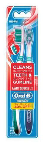 

Oral-B Tooth Brush - All Rounder 123 Clean - Medium 2 pcs