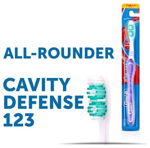 

Oral-B Tooth Brush - All Rounder Cavity Defense 123 Soft 1 pc