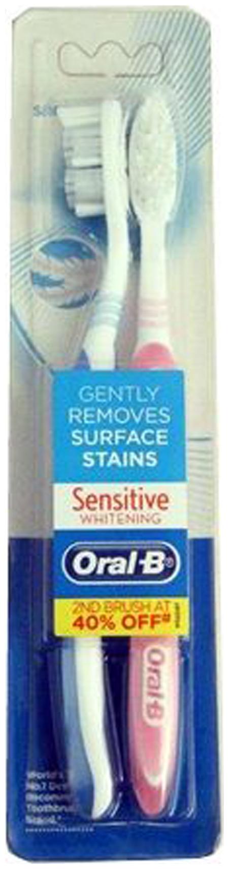 

Oral-B Tooth Brush Sensitive Whitening Value Pack 2 pcs