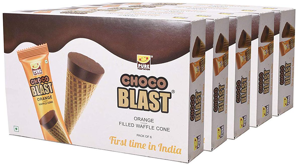 

Orange ChocoBlast Cone - Bundle Pack of 5 (Each Pack 1 x 6)