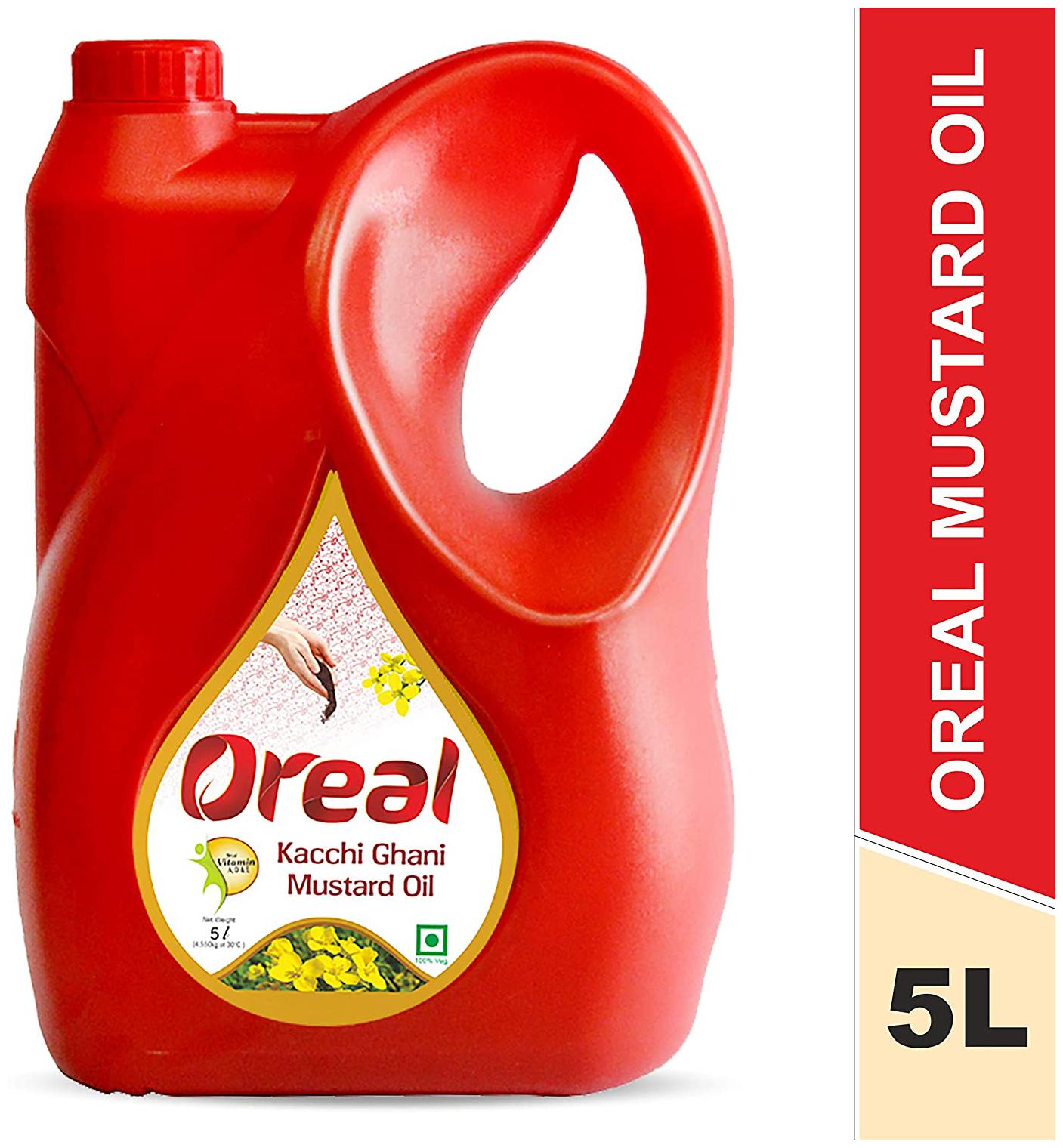 

Oreal Kacchi Ghani Mustard Oil 100 Pure (Oil for all Ages) 5L