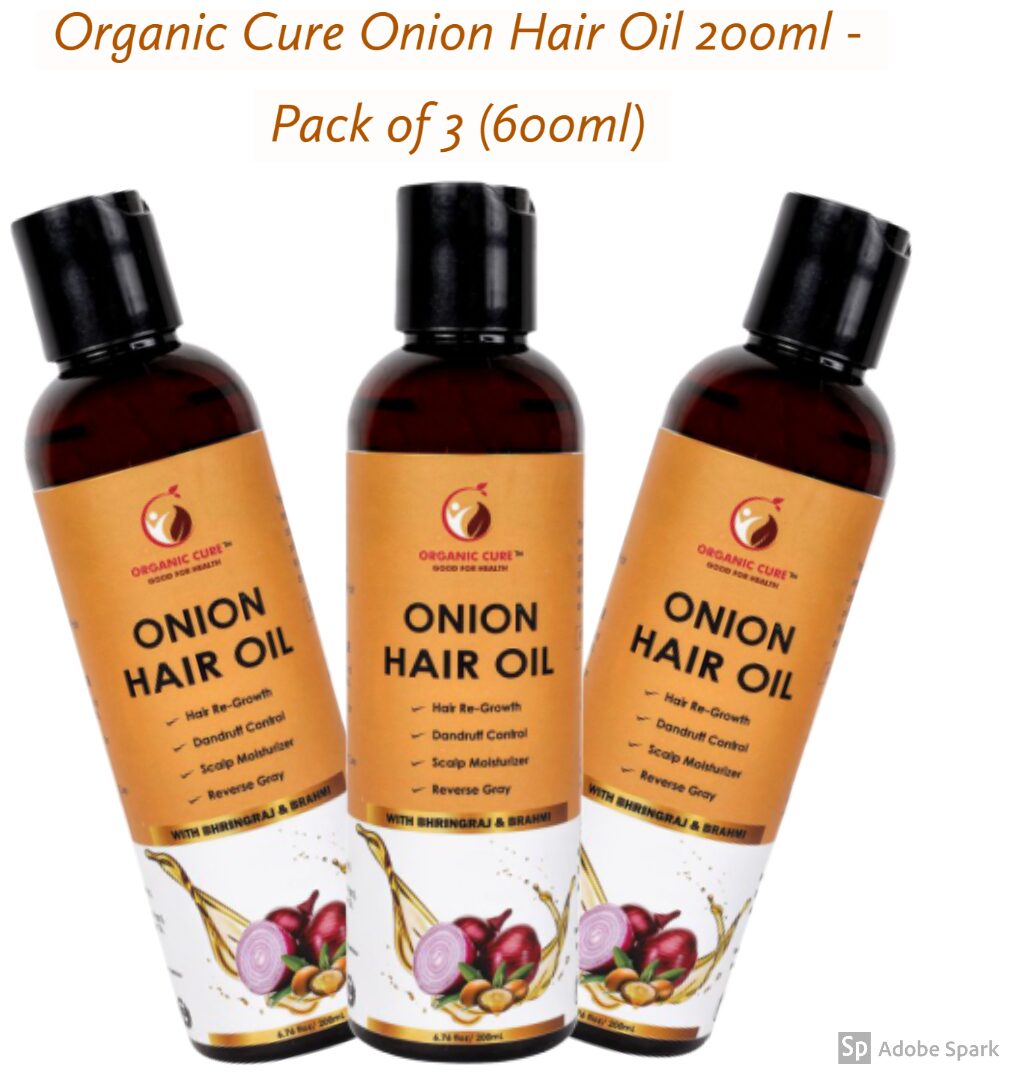 

Organic Cure Onion Hair Oil 200ml ( Pack of 3 )