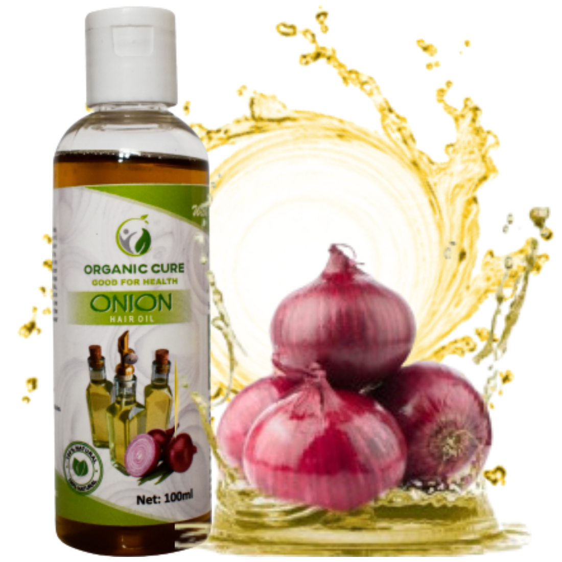

Organic Cure Onion Hair Oil for Hair Regrowth Hair Fall Control 100ml