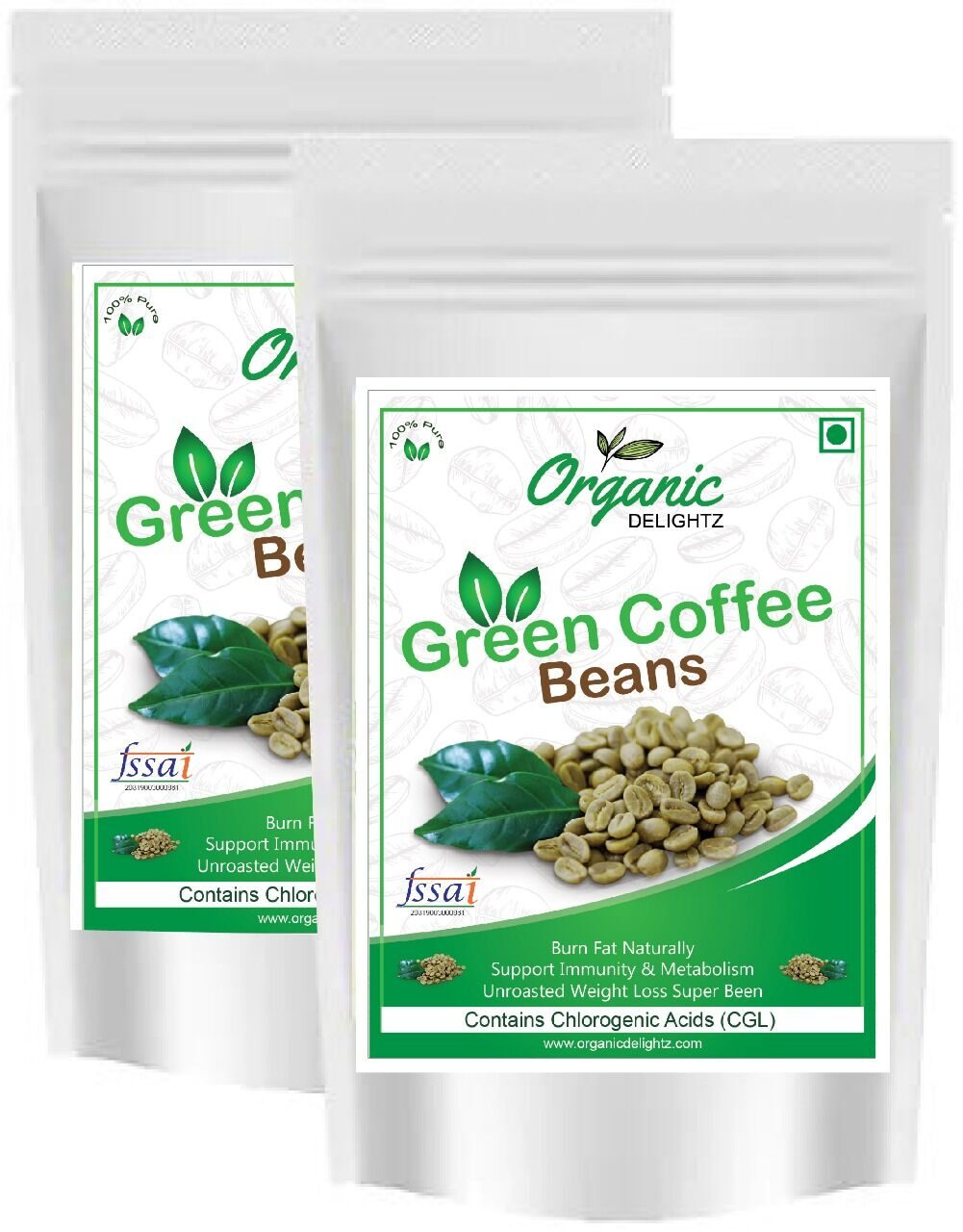 

Organic Delightz Unroasted Green Coffee Beans 100g