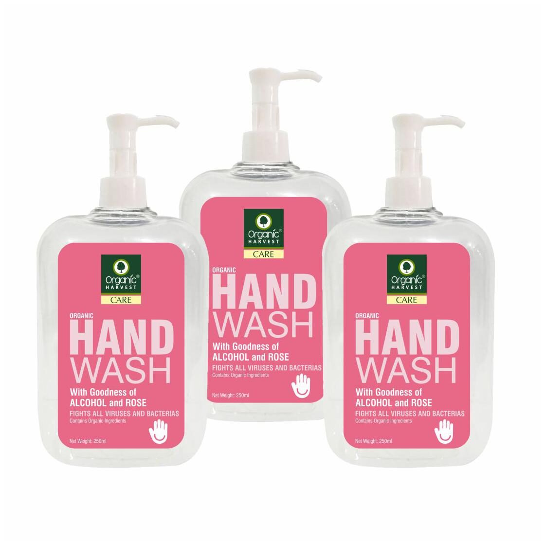 

Organic Harvest Hand Wash Rose -250ml (Pack of 3)