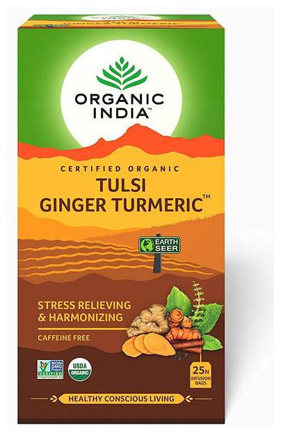 

Organic India Ginger Turmeric tea bags 25Pcs