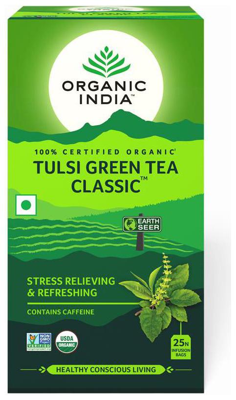 

Organic India Tulsi Green Classic Tea 25 Tea Bags