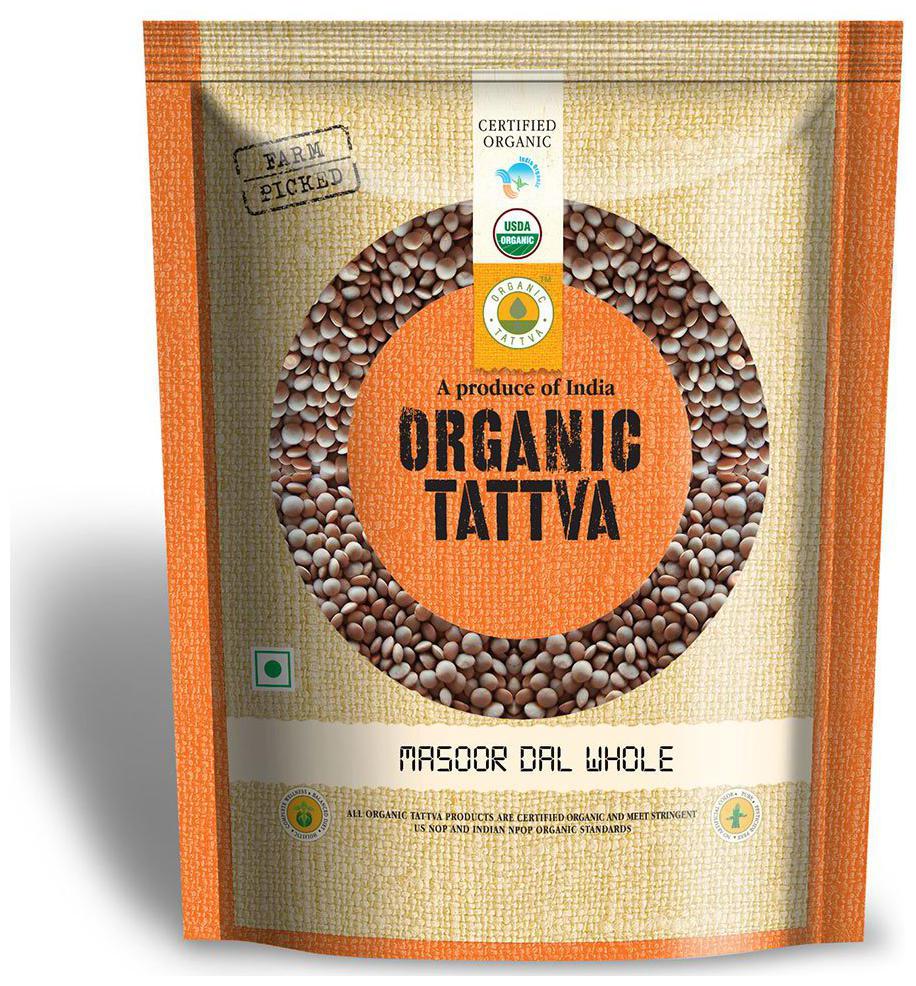 

Organic Tattva Organic Masoor - Sabut(Whole) 500 g