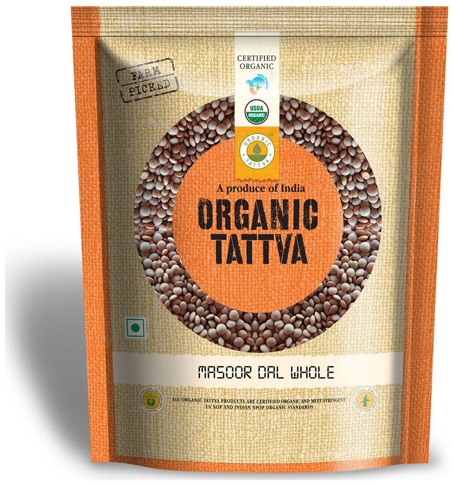 

Organic Tattva Organic Masoor - Sabut(Whole) 500 g