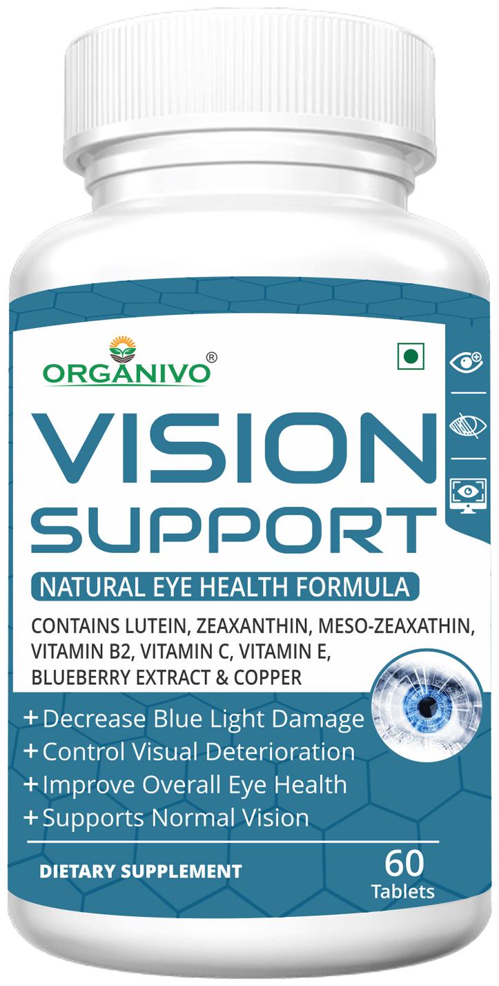 

Organivo Vision Support Complete Eye Health Formula 60 Tablets (Pack of 1)