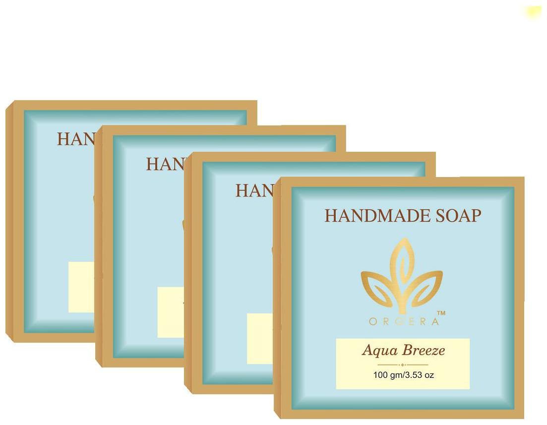 

ORGERA Handmade Cream Soap Aqua Breeze 100 g (Pack of 4)