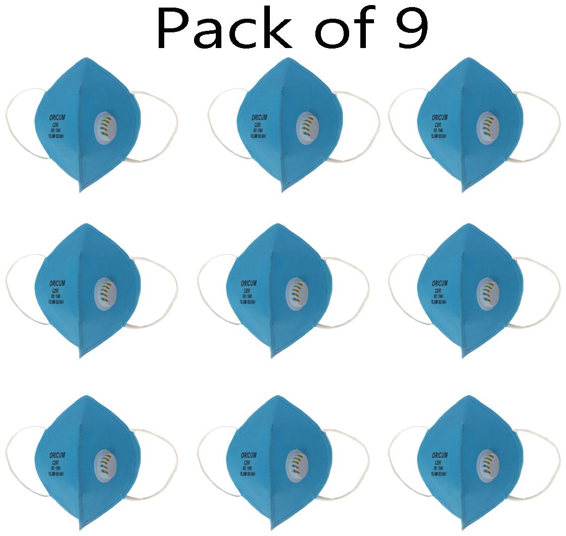 

Oricum Dust Control Face Mask with Earloops (Pack of 9 )