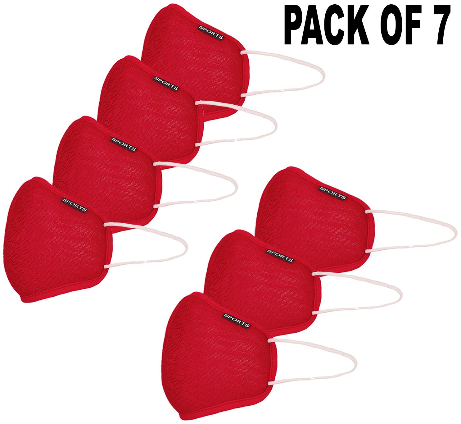 

Oricum Face Mask With Earloop Cotton Red (Pack of 7)