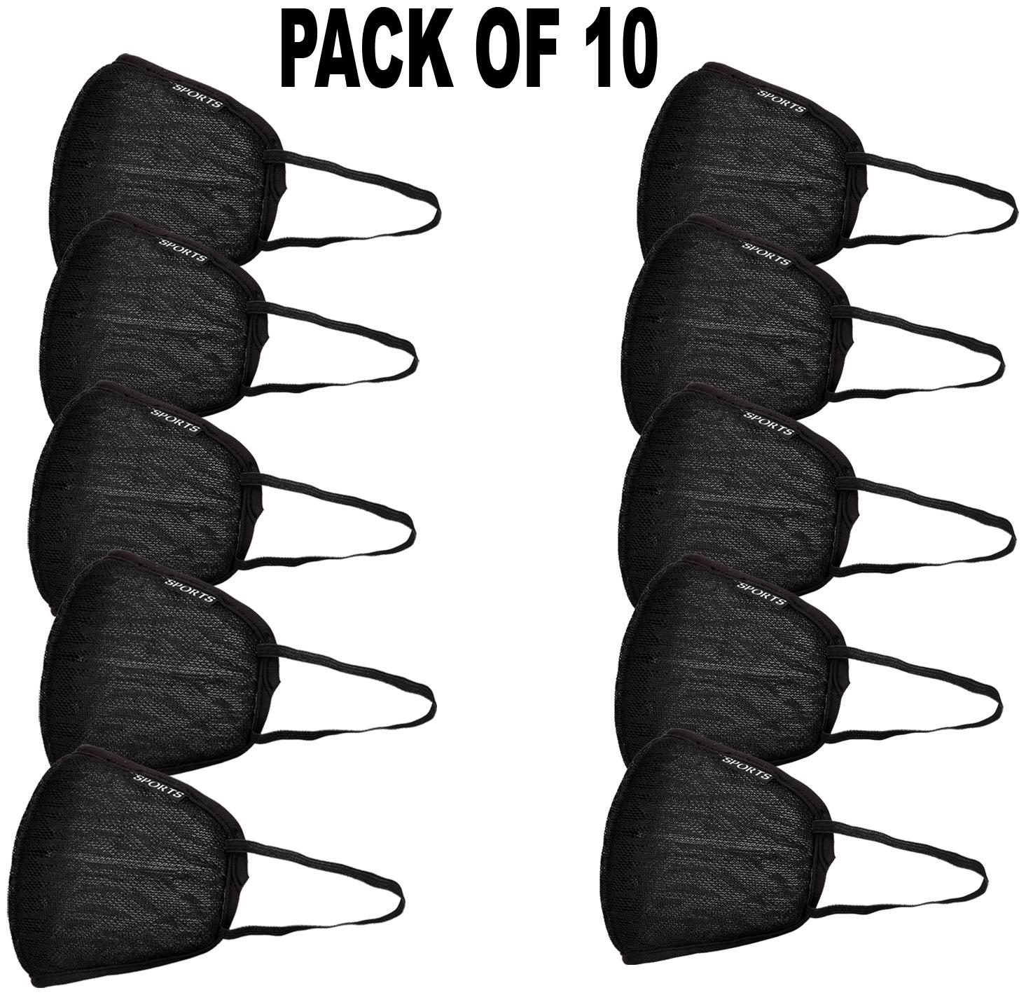 

Oricum Face Mask With Earloop Cotton Black (Pack of 10)