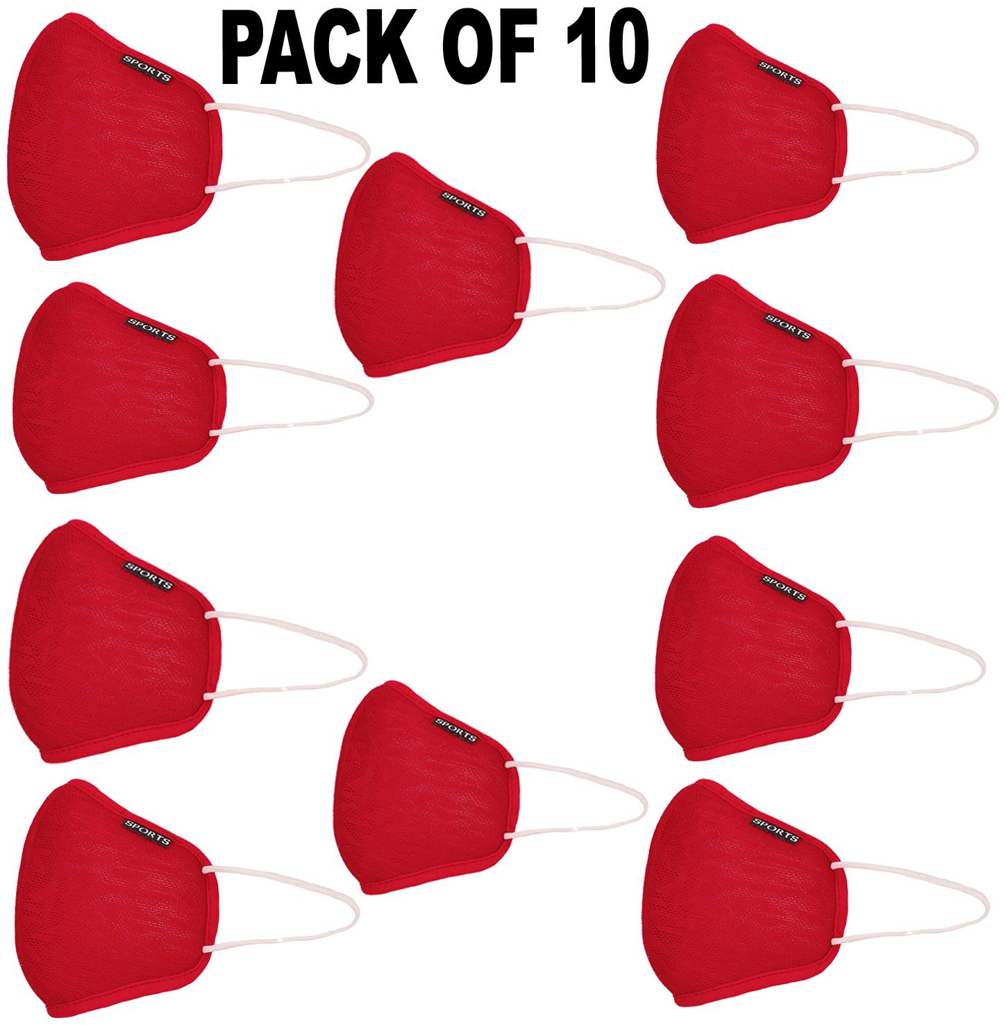 

Oricum Face Mask With Earloop Cotton Red (Pack of 10)