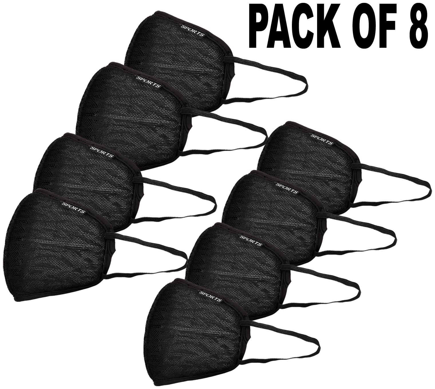 

Oricum Face Mask With Earloop Cotton Black (Pack of 8)