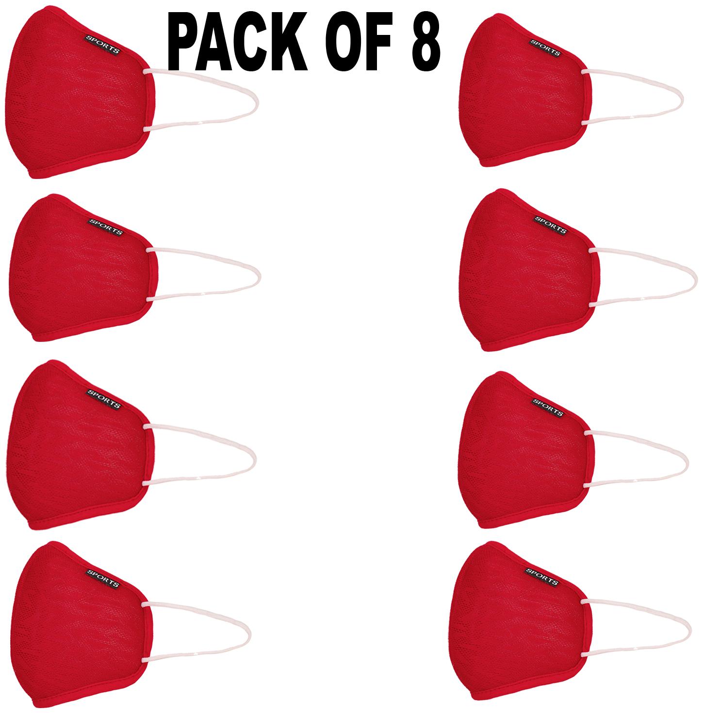

Oricum Face Mask With Earloop Cotton Red (Pack of 8)