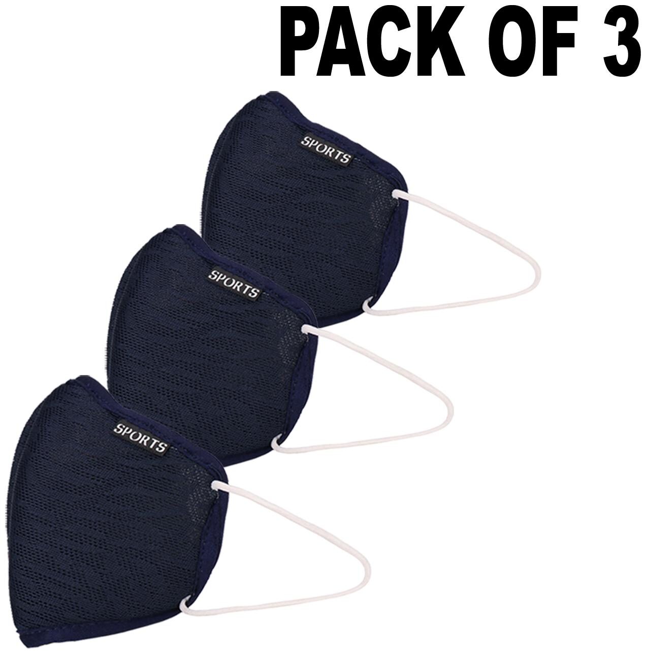 

Oricum Face Mask With Earloop Cotton Blue (Pack of 3)