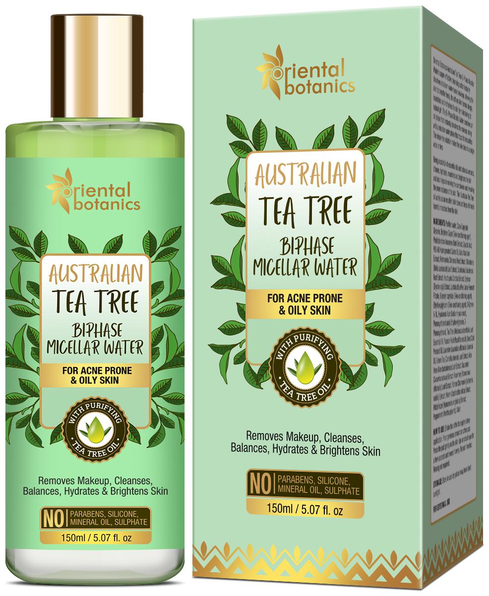 

Oriental Botanics Australian Tea Tree Bi-Phase Micellar Water 150ml Removes Makeup Cleanses No SLS Alcohol