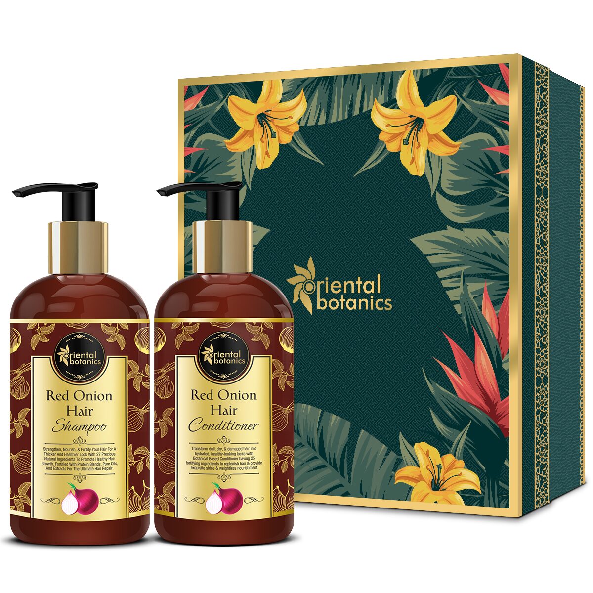 

Oriental Botanics Red Onion Hair Shampoo 300ml Conditioner Kit 300ml (Pack of 2)