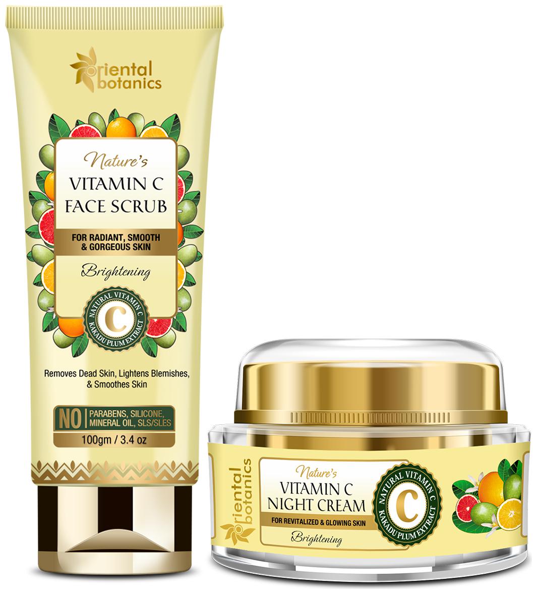 

Oriental Botanics Nature s Vitamin C Face Scrub 100g Night Cream 50g (Pack Of 2)