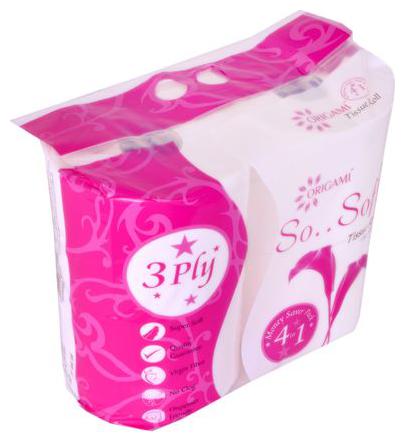 

Origami So Soft 3 Ply - Toilet Tissue Rolls 4 Rolls