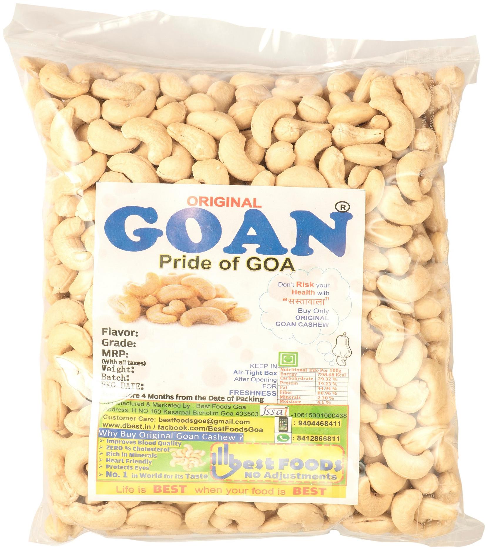 

Original Goan Big Size Cashews (WS 320) 400g