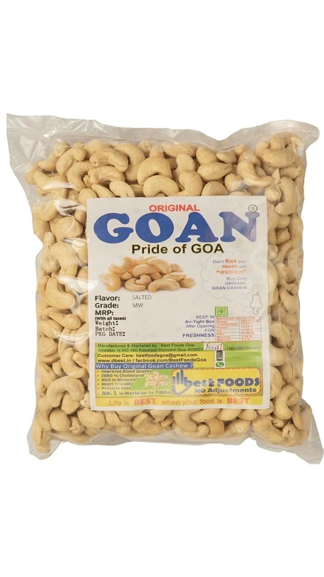 

Original Goan Dry Salted Cashew 500 g
