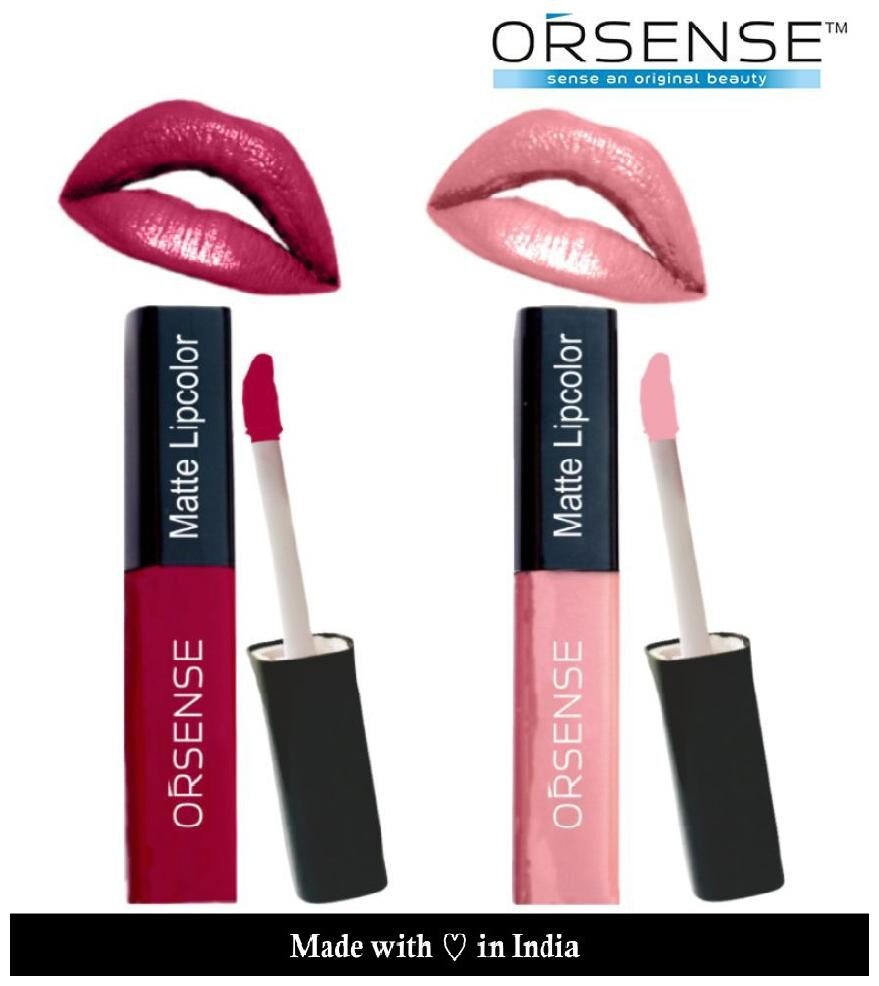 

Orsense Liquid Lip Color (Blood Red-4ml Nude-4ml) (Pack Of2)